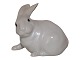 Royal Copenhagen figurine, rabbit with matte white glaze.Decoration number 1891.Factory ...
