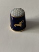 Bing & Grøndahl blue thimble with star sign AriesDecoration number 4801.1. ...