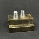 Height 2 cm.
Stamped 830S 
for silver.
Fine thimbles 
in silver with 
glass stones.
Left: ...