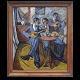 Victor Isbrand, 1897-1988, oil on plate. Cubism composition with three 
musicians. Signed and dated 1918. Exhibited and depicted. Visible size: 
105x88cm. With frame: 121x106cm