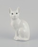 Royal Copenhagen. Porcelain figurine of a white Siamese cat.