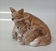 Royal Copenhagen porcelain 1788 RC Vixen with cubs Design Peter Herold 1916 11 x 24 cm   In mint ...