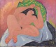 F. Prin, French 
artist. Oil on 
canvas. 
Reclining nude 
woman. 
Inspired by 
Matisse. 
Colorful ...