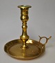 Danish brass 
chamber 
candlestick, 
18th/19th 
century. H: 
15.5 cm.
 
 