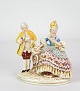 Figure of royal 
couple with 
royal attire 
detailed hand 
painted work.
H: 11.5cm W: 
10.5cm
