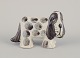 Lisa Larson for Gustavsberg. Ceramic figure of a basset hound.