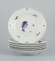 Meissen, 
Germany. A set 
of six antique 
deep porcelain 
dinner plates. 
Hand-painted 
with ...