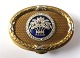 Oval gold 
pillbox 18K 
(750). 
Decorated with 
small diamonds. 
Length 44 mm. 
Width 32 mm. 
Weight 31 ...
