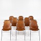 Charlotte 
Perriand / 
Cassina
Set of 8 'Le 
Arcs' dining 
...