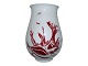 Royal Copenhagen unique red porcelain floor vase.Designed and signed by Thorkild Olsen and ...