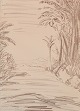 Sigurd Swane 
(1879-1973), 
Danish artist. 
Mixed media on 
paper.
Landscape with 
trees. 
Expressive ...