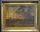 Jensen-Klint, 
Peder Vilhelm 
(1853 - 1930) 
Denmark: 
Sunset. Oil on 
canvas. Signed. 
46 x 62 ...