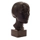 Gerhard 
Henning, 
Denmark, 
1880-1967, 
bronze bust 
black ...