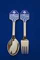Michelsen 
Christmas 
spoons and 
forks of Danish 
gilt sterling 
silver. Anton 
Michelsen set 
...