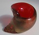 Venetian conch 
glass sculpture 
around 1960. In 
red glass with 
gold and white 
ovlay. Snail 
...