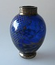 Venetian glass 
vase, 20th 
century. 
Cobalt-blue 
glass with 
silver 
decoration in 
the form of ...