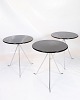 Coffee table 
set consisting 
of 3 small 
round tables 
with chrome 
legs with 
folding 
mechanism and 
...