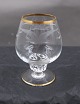 Seagull 
glassware with 
gold rim by 
Lyngby 
Glass-Works, 
Denmark.
Cognac glass 
in  good ...