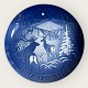 Bing & Grøndahl, Christmas plate, 1980 "Christmas in the forest" 18cm in diameter, 1st sorting, ...
