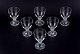 Val St. 
Lambert, 
Belgium. A set 
of six red wine 
glasses in 
clear 
mouth-blown 
crystal ...