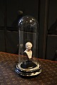 Decorative, old 
cylinder-shaped 
French glass 
Dome/Globe 
on a black 
wooden base for 
display. ...