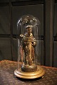 Decorative, old 
cylinder-shaped 
French glass 
Dome / Globe on 
a gold-coloured 
wooden base for 
...