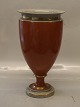 212-3377 Kgl. Pokal -  Vase på fod orange & graa  30 x 16.5 cm Kongelig Dansk  
Craquelé, Craquele