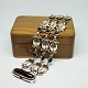 Georg Jensen; Bracelet in sterling silver with onyx #11
