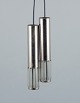 Schmahl & Schulz, Germany. A pair of ceiling pendants in stainless steel and acrylic glass.