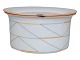 Bing & Grondahl art porcelain, striped lidded bowl.Designed by Bodil Manz.The factory ...