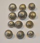 Collection 
pewter/silver 
buttons, 19th 
century 
Denmark. 12 
pcs.
