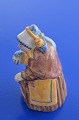 L. Hjorth ceramics from Bornholm. Figures in regional costumes.Old lady with jug, height 10 ...