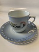 Bing & Grøndahl Christmas set by Harald Wiberg, coffee cup with saucer.Deck no. 3501/305.Diameter of the cup is 7.4 cm.