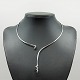 Georg Jensen; 
Necklace of 18k 
white gold set 
with diamonds