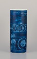 Olle Alberius 
for Rörstrand. 
Large "Sarek" 
ceramic vase in 
a modernist 
design with 
circles. Blue 
...