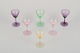 Pukeberg, 
Sweden. A set 
of six liqueur 
glasses. 
Colored art 
glass.
Handmade.
Approximately 
...