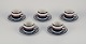 Anja 
Jaatinen-
Winquist for 
Arabia, 
Finland. A set 
of five ”Kaira” 
teacups and 
saucers. ...