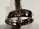 14k Gold ring, 
2 rings 
soldered 
together, & 6 
stone diamonds 
00.02 w/vs. 
Size 54 rings 
are ...