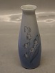 B&G 157-5126 Vase Convalla, White Lily on blue 13.5 cm  Convalla B&G porcelain : 
White/blue base, Lily-of-the-valley, form 643