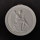 Round bisquit plate with motif of "The Genius of Sculptor Art". Created by.Bertel Thorvaldsen ...