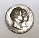 Denmark. 
Christian VIII. 
Silver medal. 
Change of 
throne from 
1840. Diameter 
28 mm.