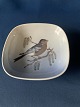 Beautiful small square bowl/plate. with fine motif of chaffinch on branch. The small bowl can be ...