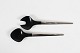 Georg Jensen 
Silver
Caravel salad 
servers of 
sterling silver 
925s
and black 
ebonite by ...