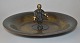 Large green 
patinated 
bronze dish 
with figure of 
boy with two 
pigs, 1930- 
1940, Denmark. 
Stamp: ...