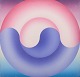 R. Wagner, 
European 
artist. Oil on 
board. 
Geometric 
composition.
Ca. 1970.
Signed on the 
...