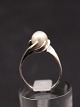 Sterling sølv ring med ægte perle