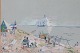 Victor Isbrand 
(1897-1989)
Watercolor 
with motif from 
Greenland
 
Bredde 40 cm
Højde 30 ...