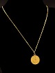 18 carat necklace 45 cm. with gold ten krone from 1898 item no. 565581
