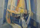 Frans Vester-Pedersen (1934-1972), Danish painter, oil on canvas.Abstract ...
