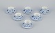 Royal 
Copenhagen Blue 
Fluted Half 
Lace. A set of 
six coffee cups 
with saucers.
Model ...